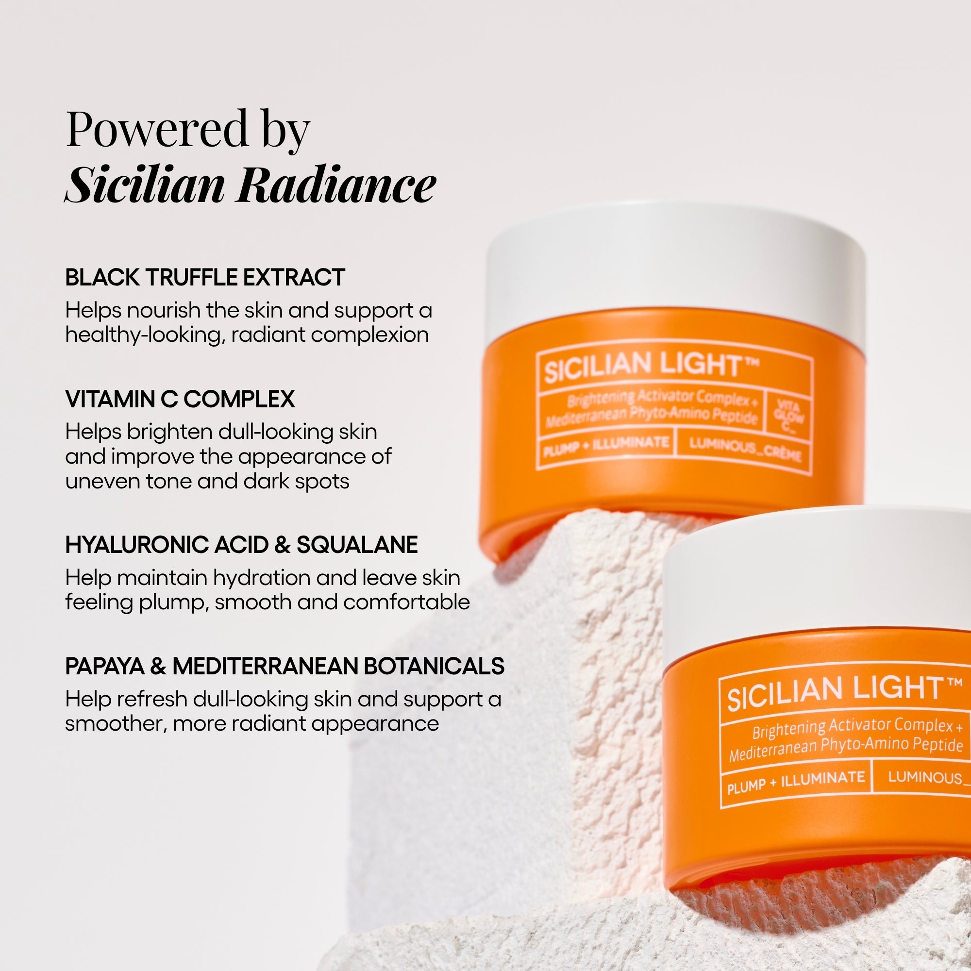 Sicilian Light Brightening Cream | Plumping + Illuminating Cream
