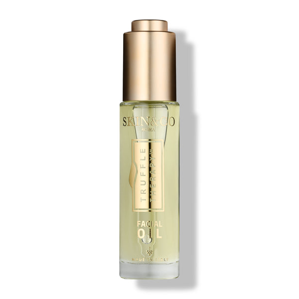 Elevate your skincare regimen with Truffle Therapy Ultra-Pure Facial Oil. Rich in Black Winter Truffle, Olive Squalane, and a blend of botanical oils, this lightweight formula moisturizes and revitalizes for a luminous complexion. Ideal for treating dryness, redness, and aging signs. alba truffle, truffle skincare